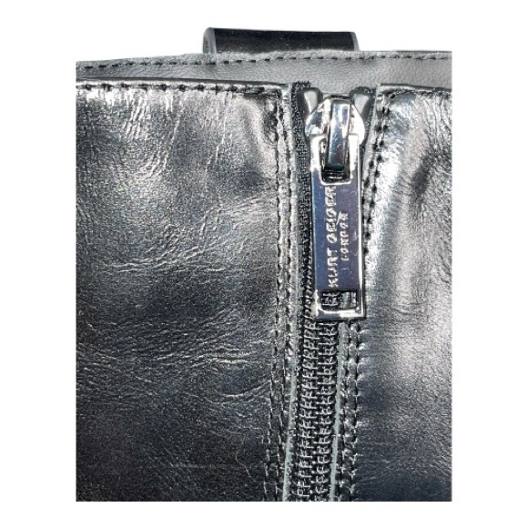 Kurt Geiger London Octavia Harness Black Leather Combat Boots Sz 8/38.5 - Picture 7 of 8